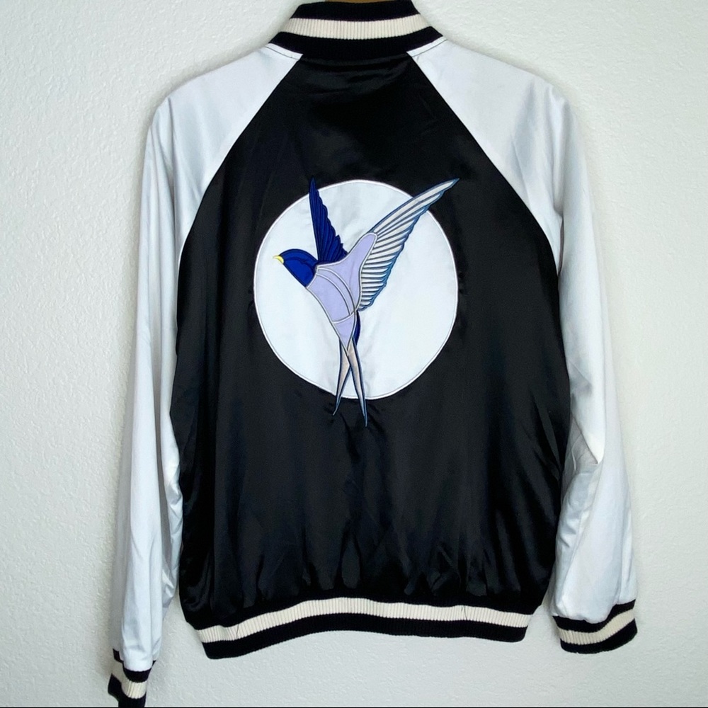 Tea n Cup Bomber Jacket w/Swallow